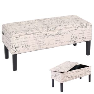 Bank Sitzbank Renens Stoff/Textil 95x36x44 cm