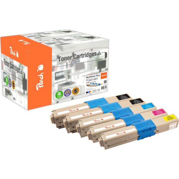 Peach O4650-87 5 Toner Druckerpatronen (2*bk