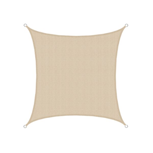 UV Sonnensegel 3x3 m HDPE Quadrat Sonnenschutz Überdachung Garten Balkon Beige