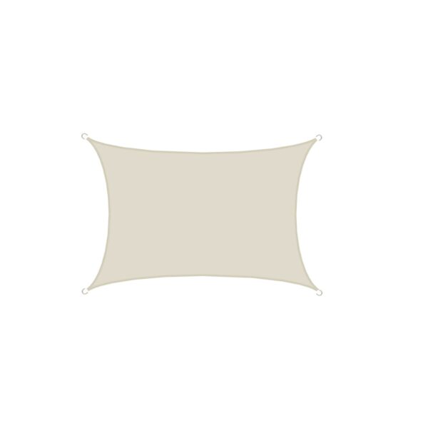 UPF50+ UV Sonnensegel 3x4 Polyester Rechteck Wasserabweisend Garten Balkon Beige