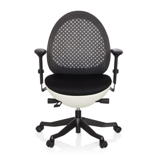 Profi Bürostuhl CORVENT Stoff/Netzstoff mit Armlehnen (höhenverstellbar) hjh OFFICE