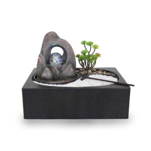 Zimmerbrunnen Tischbrunnen Zen Garten ZenGarden Rock Led 10993