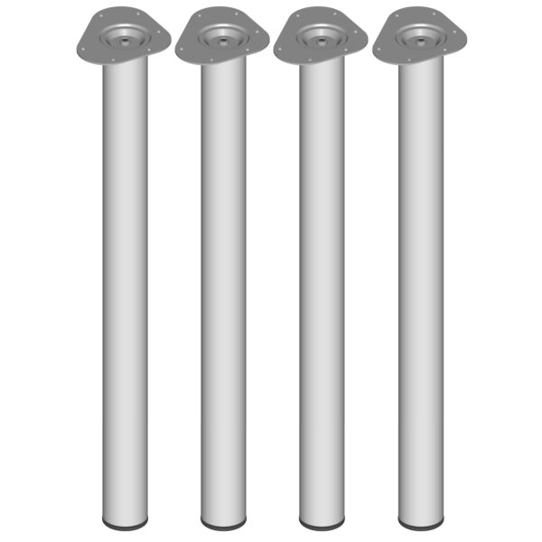 Element System Tischbeine 4er-Set TOSKANA Tischbeine Tischgestell Ø60 weiß Alu