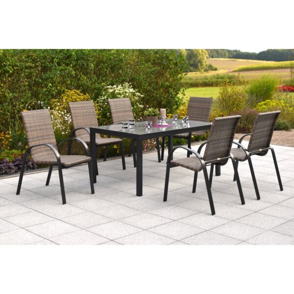 Merxx Varese Set 7tlg. Tisch 150x80 cm