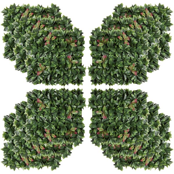 Outsunny Künstliche Hecke mit Stecksystem grün 50L x 50B x 7T cm