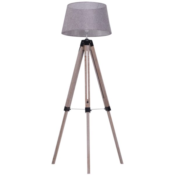 HOMCOM Tripod-Stehleuchte natur