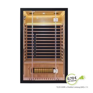 Artsauna Infrarotkabine Skara 120 Dual Technologie – 3 Vollspektrumstrahler & 5 Flächenstrahler