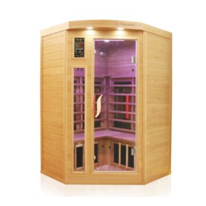 Dewello® Infrarotkabine Infrarotsauna LAKEFIELD PRO Hemlock-Zeder 120cm x 120cm inkl. Vollspektrumstrahler
