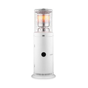 Heatwave Gasheizstrahler 10 kW (728 g/h) Bodenrollen Schutzcover Piezozündung Weiß