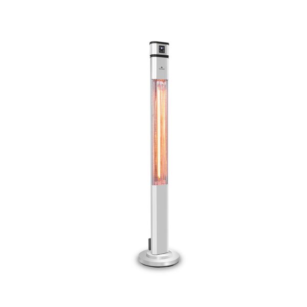 Heat Guru Plus Infrarot-Heizstrahler 2000W 3 Heizstufen Fernbedienung Silber