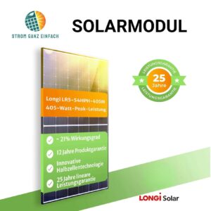 LONGi Solarmodul LR5-54HTH-425M mit 425 Watt – Solarmodul für Balkonkraftwerk - 2 Stück