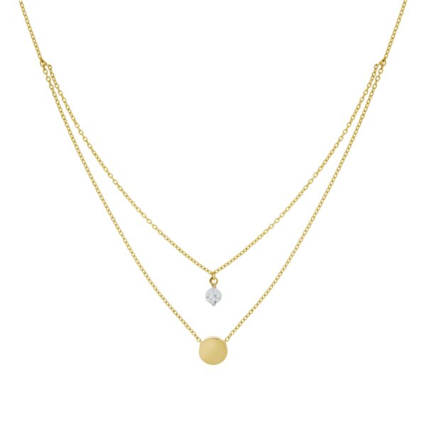 Fascination by Ellen K. Halskette Gold 375 zweifarbig Zirkonia