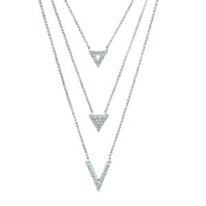 Buckley London Collier rhodiniert mit Kristallen