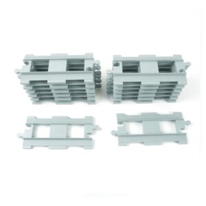 LEGO® DUPLO® Eisenbahn Schienen Gerade Hellgrau - 10872 - Teile 8x