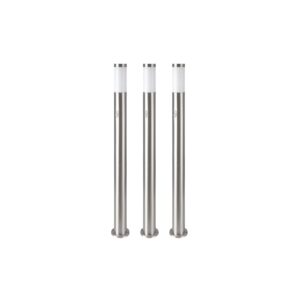 3x Stehleuchte silber