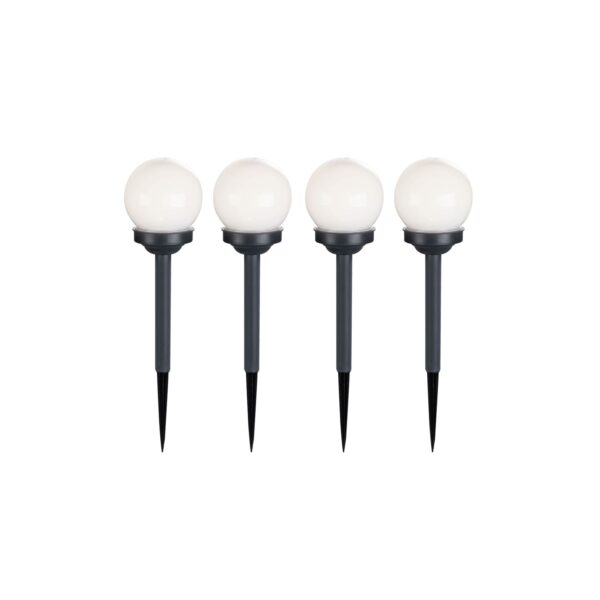 4er Set LED Solarlampen im Kugel Design für den Außenbereich