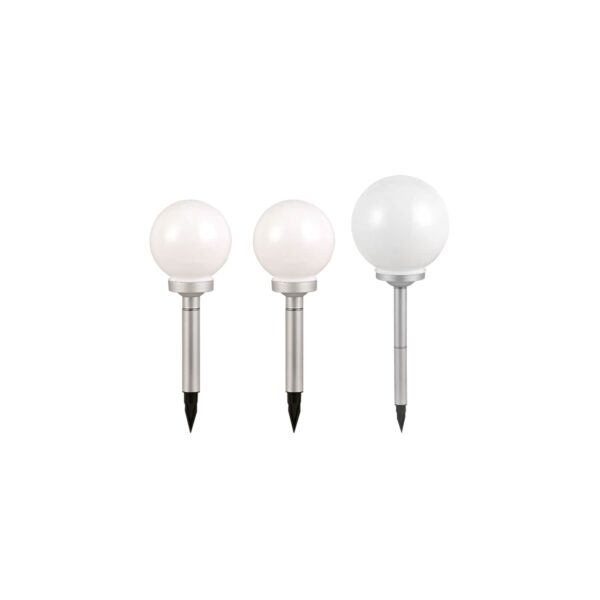 3er Set LED Kugel Solarleuchten